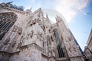 Gallery Vittorio Emanuele II in square of Duomo in Milan, Italy