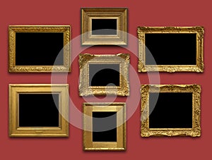 Gallery Wall Gold Frames