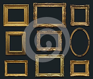 Gallery Wall with Old Frames photo