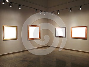 Gallery walls with blank frames