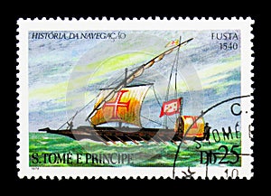 Galley Fusta (1540), Sailing ships serie, circa 1979