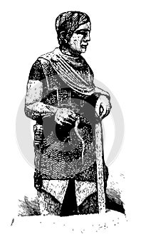 Gallic Chief vintage illustration