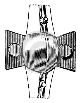 Gallic Iron Shield Boss vintage illustration
