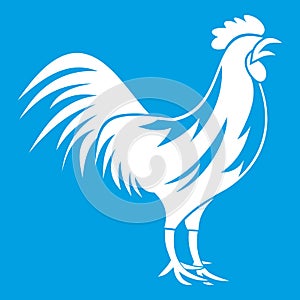 Gallic rooster icon white