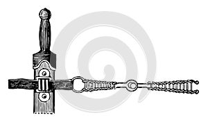 Gallic Sword-hilt and Girdle vintage illustration