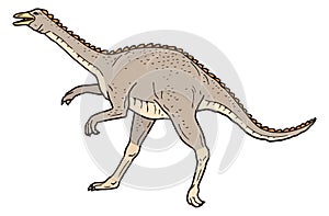 gallimimus dinosaur ancient vector illustration transparent background