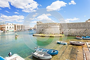 Gallipoli, Apulia - Traditional rowing boats at the seaport of G