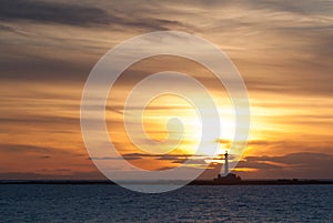 Gallipoli Lighthouse at sunset