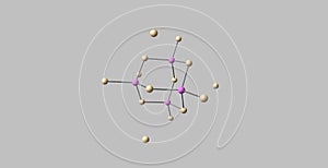 Gallium arsenide molecular structure isolated on grey