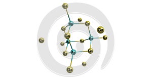 Gallium arsenide molecular structure isolated on white