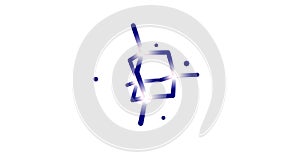 Gallium arsenide molecular structure isolated on white