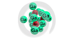 Gallium arsenide molecular structure isolated on white