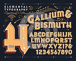 Gallium & Bismuth Custom Typeface