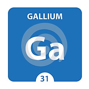 Gallium Chemical 31 element of periodic table. Molecule And Communication Background. Gallium Chemical Ga, laboratory and science