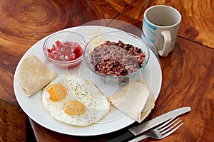 Gallo pinto, traditional dish of Nicaragua and Costa Rica