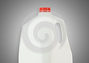 Gallon of Whole Milk with Red Plastic Cap. Plastic bottles one gallon.