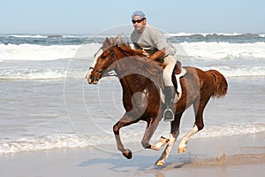 Galloping Horse with Rider