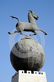 Galloping Horse Treading on a Flying Swallow