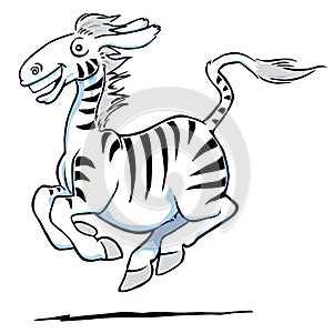Galloping Zebra