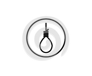 Gallows rope icon. Vector illustration, flat design