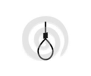 Gallows rope icon. Vector illustration, flat design.