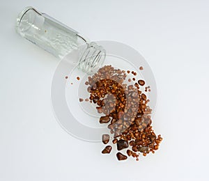 Gallstones and specimen jar