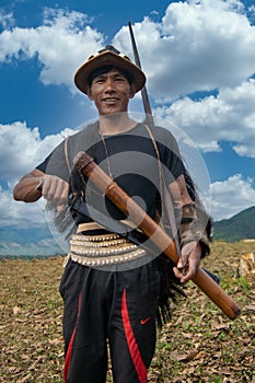 Galo Man with traditional dress.