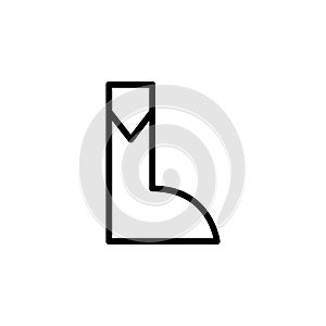 galoshes icon. Element of autumn icon for mobile concept and web apps. Thin line galoshes icon can be used for web and mobile