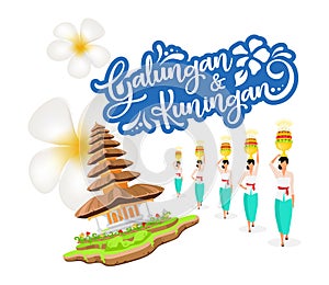 Galungan and kuningan social media post mockup