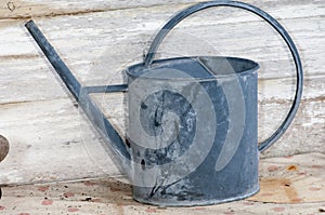 Galvanised watering can