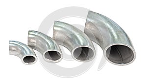 Galvanized iron pipe bends