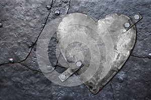 Galvanized metal heart