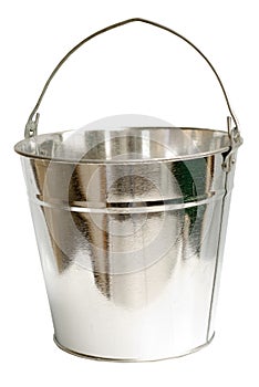 Galvanized Steel Bucket (Inc Clipping Path) photo