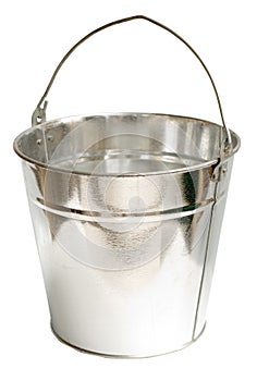 Galvanized Steel Bucket (Inc Clipping Path) photo