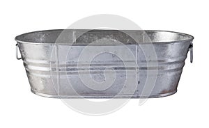 Galvanized Tub with clipping path photo