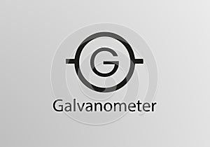 Galvanometer Engineering Symbol, Vector symbol design. Engineering Symbols.