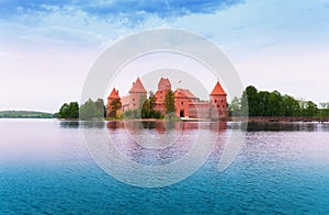 Galve lake and Trakai castle island