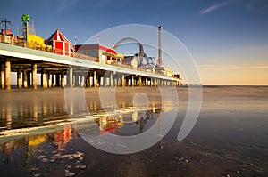 Galveston Pleasure Pier at Dusk