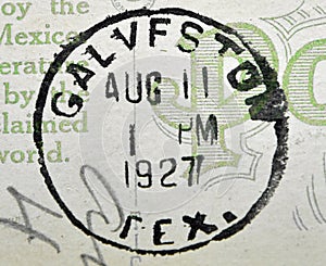 Galveston Texas Postmark 1927