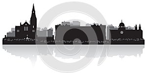 Galway city skyline vector silhouette