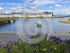 Galway Irish town panorama, West of Ireland, province of Connacht, County Galway