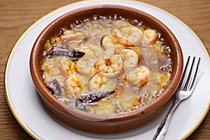 Gambas al Ajillo Spanish garlic shrimps photo