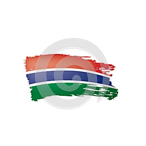 Gambia flag, vector illustration on a white background