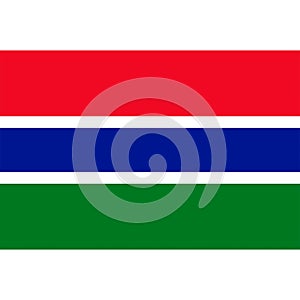 Gambia flag vector isolated