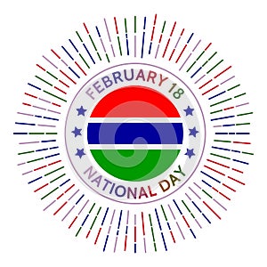 Gambia national day badge.