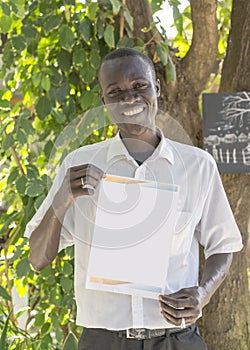 Gambian man with a sheet