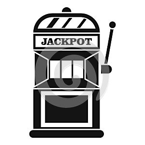 Gamble machine icon, simple style