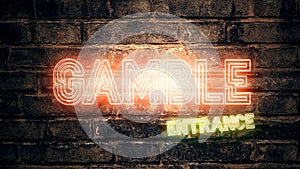 Gamble Neon Sign