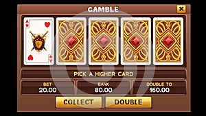 Gamble screen for slots game