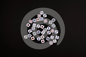 Gambling black dice concept